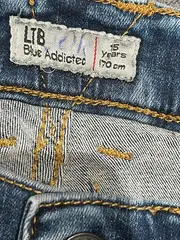 Vorschaubild 4 von Blue Addicted Destroyed Jeans Kinder Blau 170 Streetwear Baumwolle