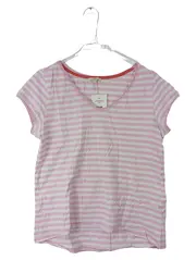Vorschaubild 1 von Damen T-Shirt Gr. S gestreift Rosa Weiß Kurzarm Casual