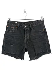 Vorschaubild 1 von Levi Strauss 501 Damen Jeans Shorts Schwarz Casual Fransen W29
