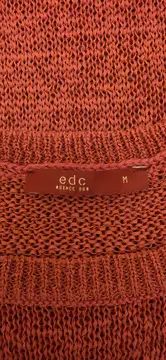 Vorschaubild 5 von EDC Damen Pullover Gr. 38/M Rot Casual Strukturmuster Langarm