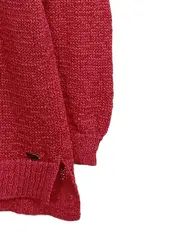 Vorschaubild 2 von EDC Damen Pullover Gr. 38/M Rot Casual Strukturmuster Langarm