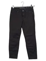 Vorschaubild 2 von Damen Stoffhose Schwarz Gr. M Baumwolle Casual