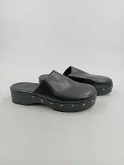 Vorschaubild 2 von Damen Pantoletten Clogs Nieten Schwarz Gr. 39 Modern