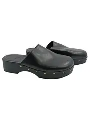 Vorschaubild 1 von Damen Pantoletten Clogs Nieten Schwarz Gr. 39 Modern