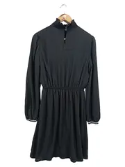 Vorschaubild 2 von QS S.OLIVER Damen Blusenkleid Gr. 36/S Schwarz Elegant Hoher Kragen