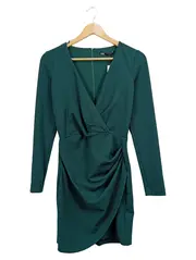 Vorschaubild 1 von Damen Wickelkleid Freizeitkleid Gr. 34/XS Grün Modisch