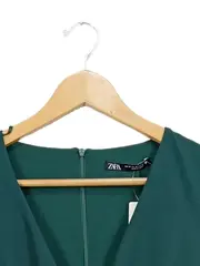 Vorschaubild 5 von Damen Wickelkleid Freizeitkleid Gr. 34/XS Grün Modisch