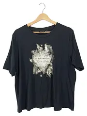Vorschaubild 1 von TAIFUN Damen T-Shirt Gr. 42/XL Schwarz Modern mit Glitzer Print
