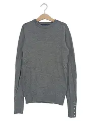 Vorschaubild 1 von Damen Pullover Gr. 36/S Grau Basic Casual Strick Langarm