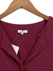 Vorschaubild 3 von Damen Bluse Rot Gr. 40 Viskose Langarm Casual