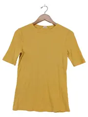 Vorschaubild 1 von Damen Rippstrick T-Shirt Gr. 38 Gelb