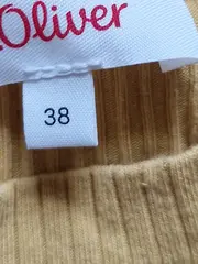 Vorschaubild 4 von Damen Rippstrick T-Shirt Gr. 38 Gelb