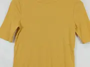 Vorschaubild 2 von Damen Rippstrick T-Shirt Gr. 38 Gelb