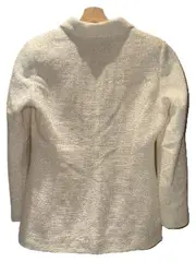 Vorschaubild 2 von Damen Blazer Tweed Jacke Beige Gr. M 38 Baumwolle Leinen