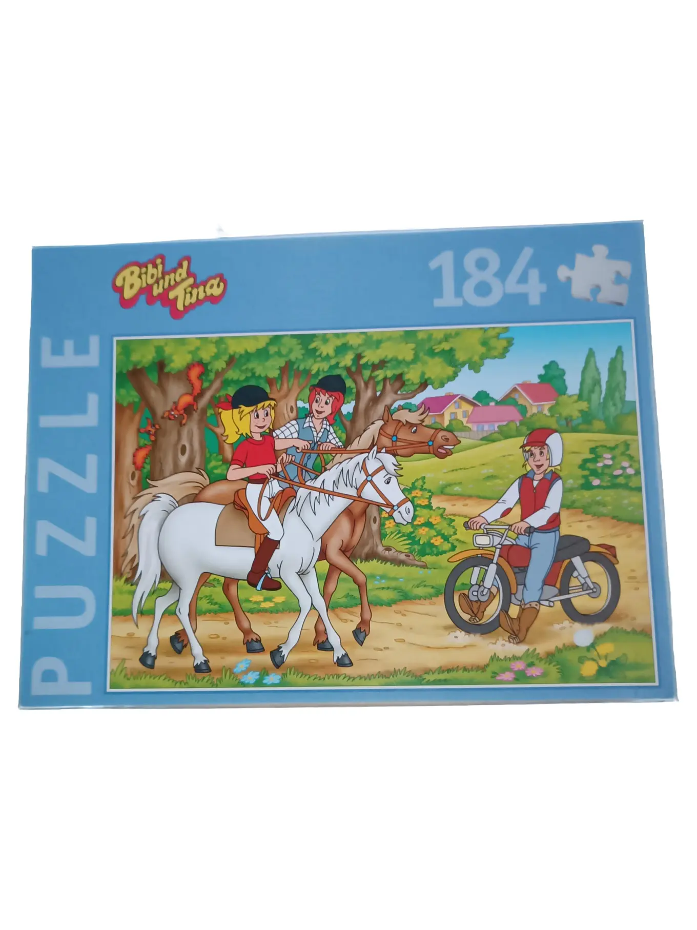 BIBI UND TINA Puzzle 184 Teile Pferd Motorrad Kinder