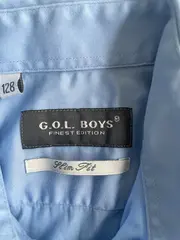 Vorschaubild 3 von Boys Hemd Jungen Gr. 128 Blau Slim Fit Business Baumwolle