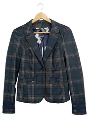 Vorschaubild 1 von Damen Blazer kariert Blau Gr. 32/XXS Modern