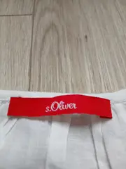 Vorschaubild 3 von Damen Top Gr. 40 Weiß Baumwolle Lochstickerei Spitze