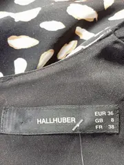Vorschaubild 3 von Blusenkleid Damen 36/S Schwarz Abstraktes Muster Wickelkleid Viskose