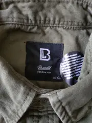 Vorschaubild 4 von Herren Freizeithemd Oliv Gr. XL Military Style Baumwolle Langarm