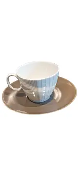 Vorschaubild 1 von Thomas Tasse Untertasse Gestreift Porzellan Mehrfarbig 7cm 2tlg
