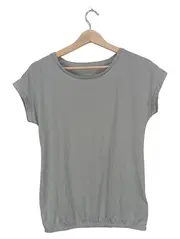 Vorschaubild 1 von Damen Basic T-Shirt Kurzarm Uni Grau Gr. 34/XS Polyester