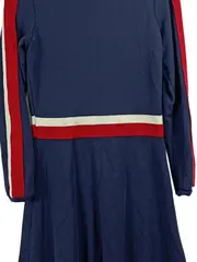 Vorschaubild 2 von Damen Sweatkleid Gr. XS Blau Rot Weiß Sportlich Langarm