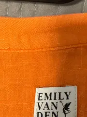 Vorschaubild 3 von Sommerkleid Damen Gr. 38 M Leinen Orange Casual