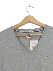Vorschaubild 2 von Herren T-Shirt Grau Melange Baumwolle Gr. XXL