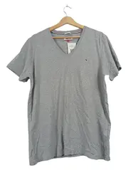 Vorschaubild 1 von Herren T-Shirt Grau Melange Baumwolle Gr. XXL
