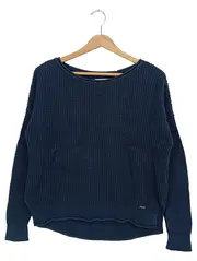 Vorschaubild 1 von Damen Pullover Gr. 32/XS Casual Strickmuster Blau