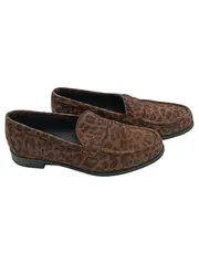 Vorschaubild 1 von Loafer Slipper Damen Braun Leopardenmuster Gr. 40 Leder