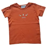 Vorschaubild 1 von Kinder T-Shirt Gr. 104 Orange Tiermotiv Kurzarm Baumwolle