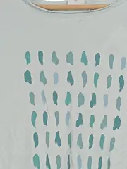 Vorschaubild 2 von Damen T-Shirt Gr. 38 M Türkis Casual Viskose Shirt