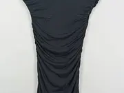 Vorschaubild 3 von Freizeitkleid Damen Gr. 38 Schwarz Lyocell Raffungen Modern