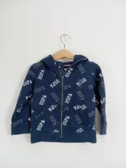 Vorschaubild 2 von Kinder Kapuzenpullover Blau Gr. 98 Casual Reißverschluss