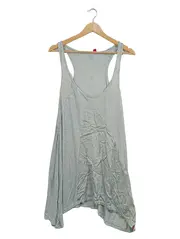 Vorschaubild 1 von Damen Tanktop Gr. M Grau Viskose Asymmetrisch Casual