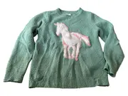 Vorschaubild 1 von Pullover Mädchen Einhorn Gr. 128 Grün Tiermotiv