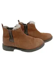 Vorschaubild 1 von Damen Stiefeletten Gr. 38 Braun Casual Fellbesatz