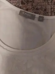 Vorschaubild 2 von Damen T-Shirt Gr. 46 Weiß Strukturmuster Viskose Elegant