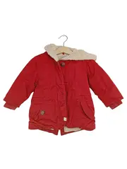 Vorschaubild 1 von Winterjacke Mädchen Gr. 86 Rot Teddyfell gefüttert Kapuze