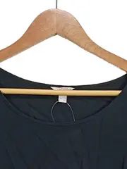 Vorschaubild 3 von Damen Langarmshirt Bluse Gr. 38/M Schwarz Viskose Basic