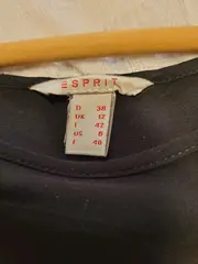 Vorschaubild 4 von Damen Langarmshirt Bluse Gr. 38/M Schwarz Viskose Basic