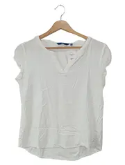 Vorschaubild 1 von Bluse Damen Gr. 34/XS Weiß Klassisch Elegant Viskose Struktur