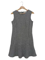 Vorschaubild 1 von Damen Freizeitkleid Gr. 36/S Schwarz Weiß Grafisch Ärmellos