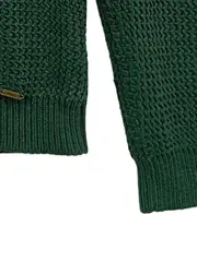 Vorschaubild 3 von Herren Pullover Grün Gr. 46/S Strukturmuster Langarm