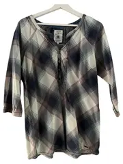 Vorschaubild 1 von Damen Bluse Kariert Mehrfarbig Gr. 42 Casual Shirt