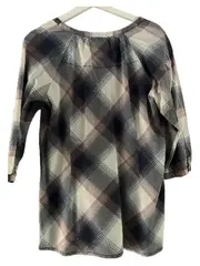 Vorschaubild 2 von Damen Bluse Kariert Mehrfarbig Gr. 42 Casual Shirt