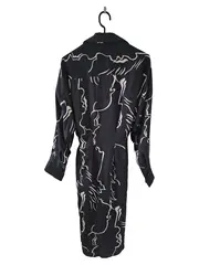 Vorschaubild 2 von Damen Wickelkleid Gr. S Schwarz Weiß gemustert Freizeitkleid