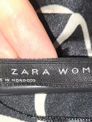 Vorschaubild 8 von Damen Wickelkleid Gr. S Schwarz Weiß gemustert Freizeitkleid